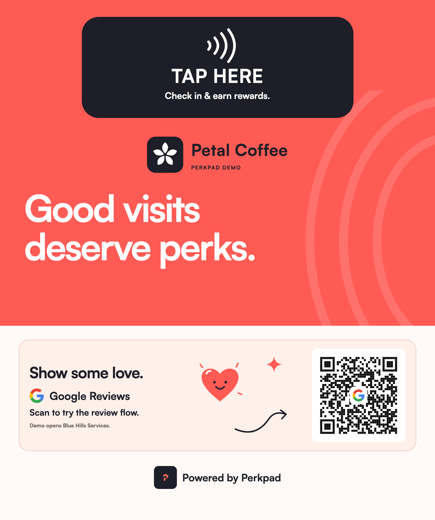 Petal Coffee demo tap stand